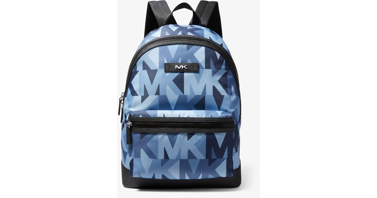 Michael Kors Cooper Graphic Logo Woven Backpack in Blue for Men Lyst