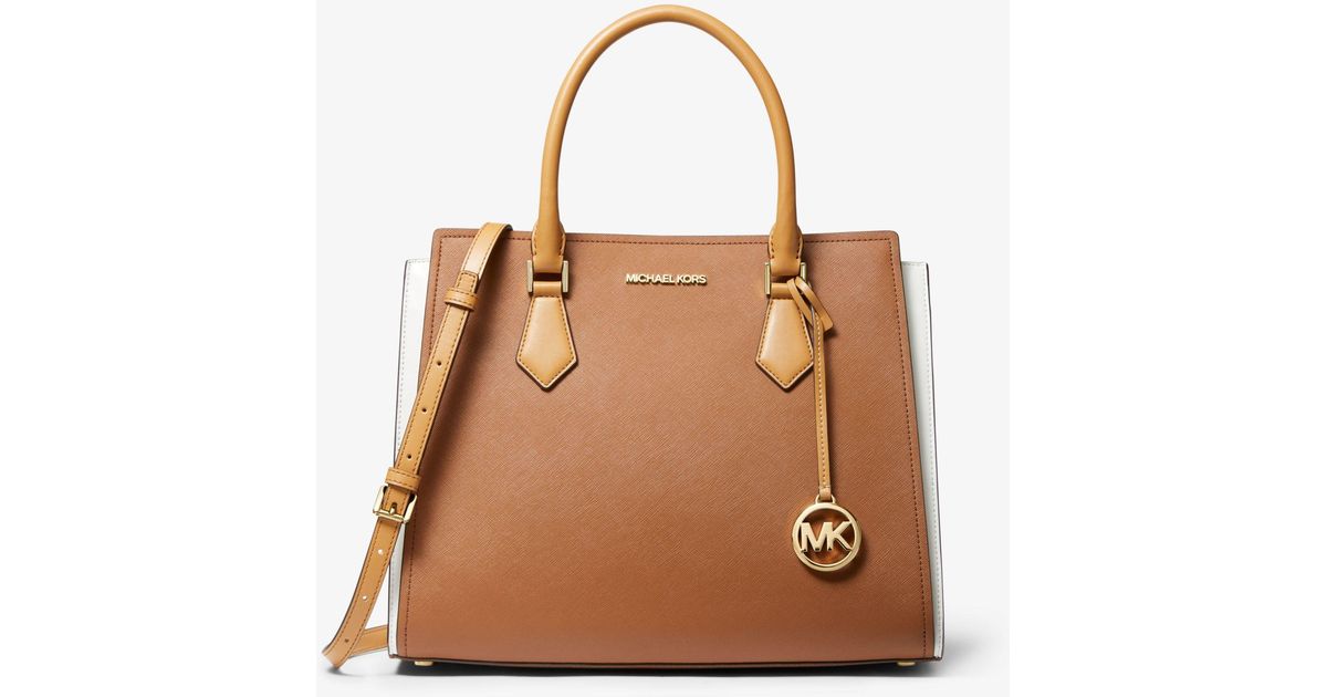 Michael kors gibson small saffiano leather satchel hot sale