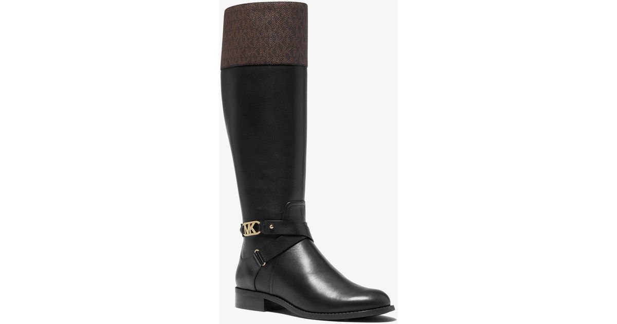 michael kors kincaid leather riding boot