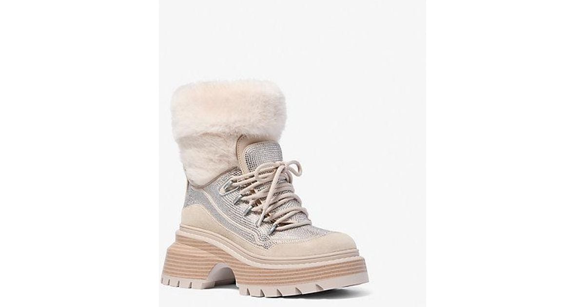 michael kors brooke mixed media boot