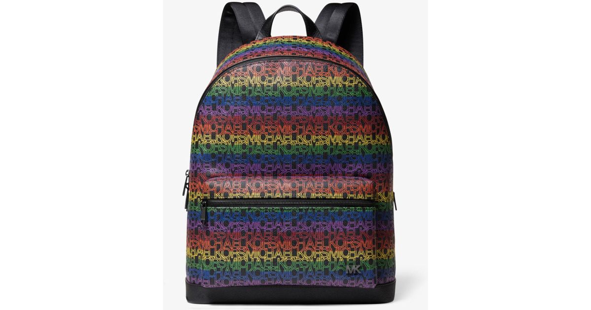Michael Kors Jet Set Rainbow Logo Print Backpack for Men | Lyst