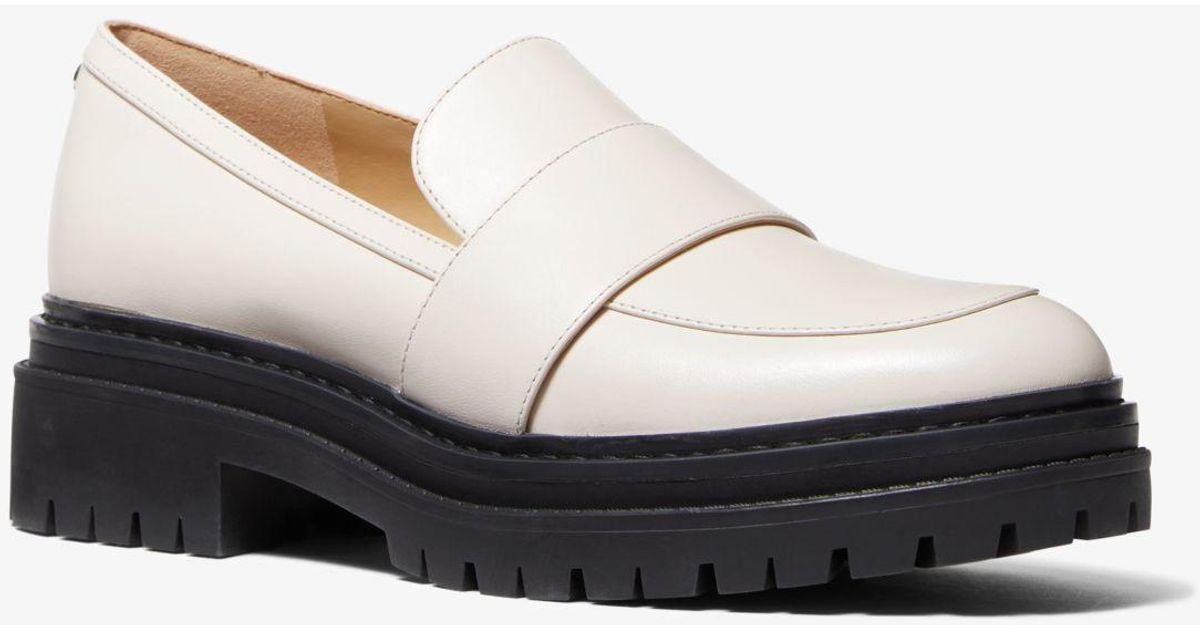 Michael Kors Parker Leather Loafer in lt Cream (White) Lyst