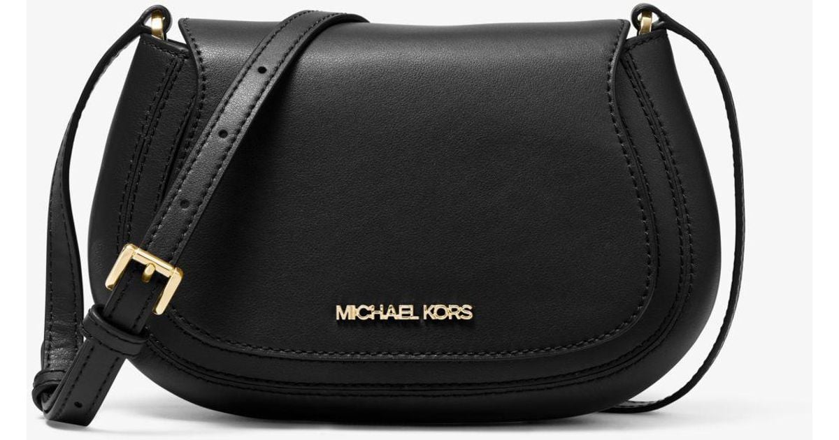 Michael Kors Jolene Small Leather Crossbody Bag in Black | Lyst