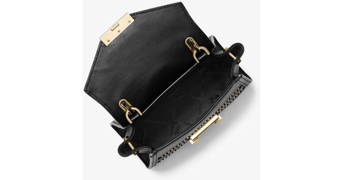 whitney mini studded leather satchel