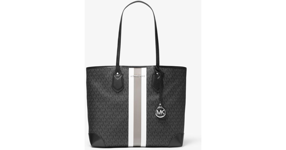 eva large logo stripe tote bag