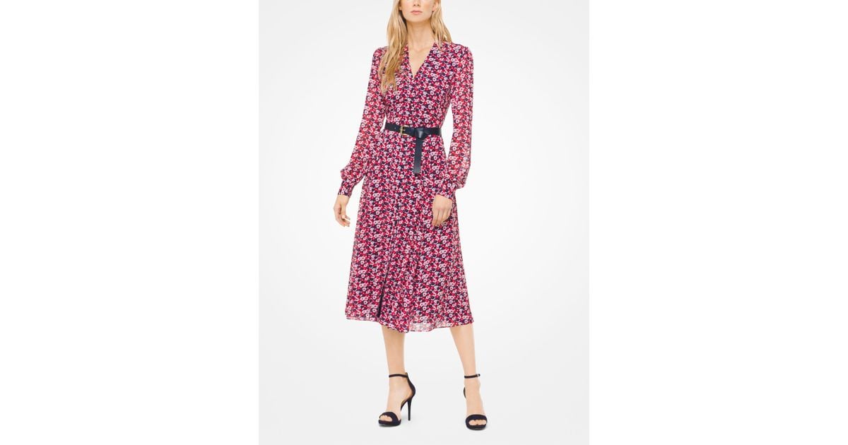 michael kors carnation print dress