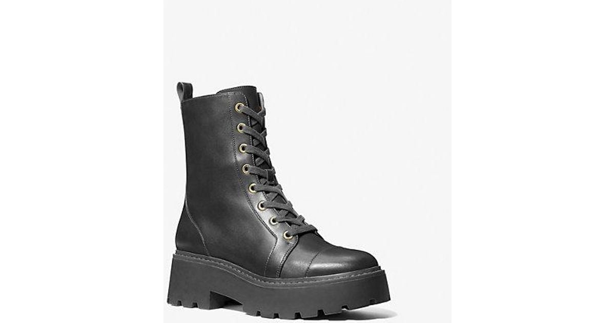 michael kors tavie combat boots