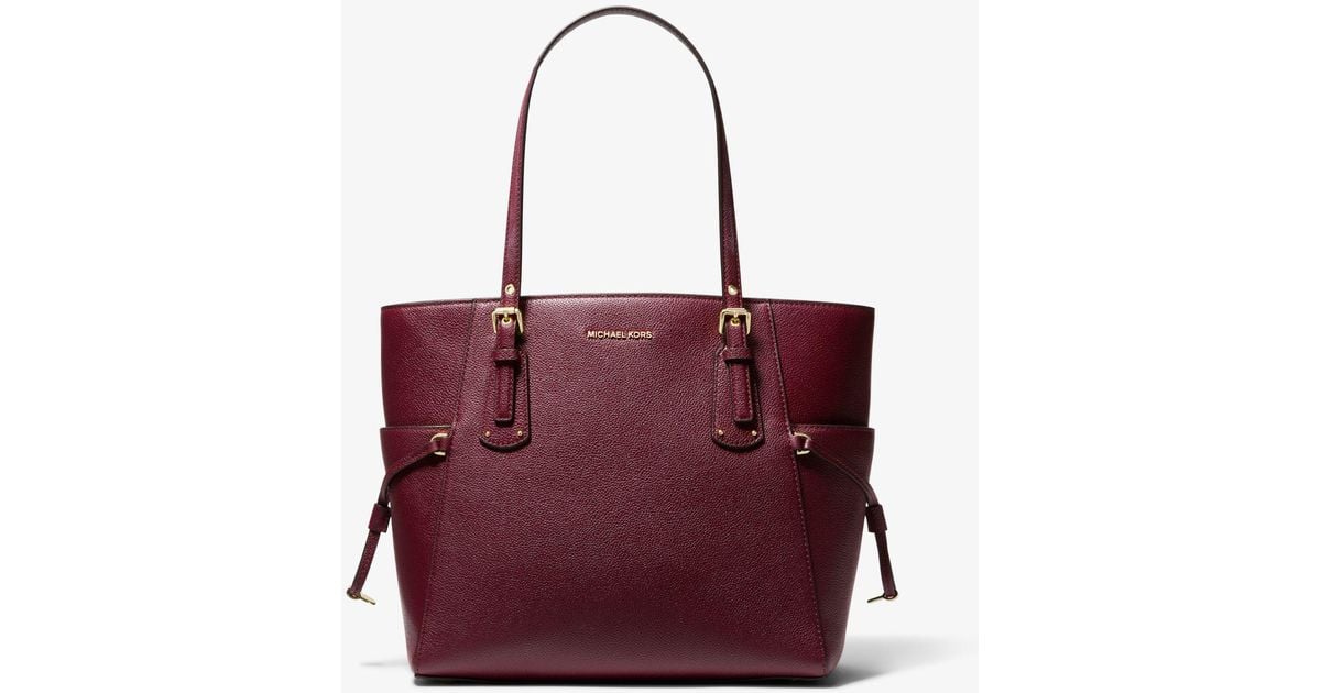Michael Kors Voyager Small Pebbled Leather Tote Bag in Purple Lyst