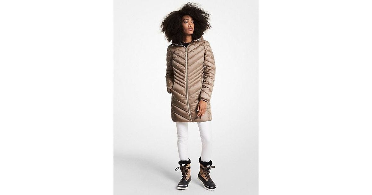 Michael michael kors quilted nylon packable puffer coat hotsell