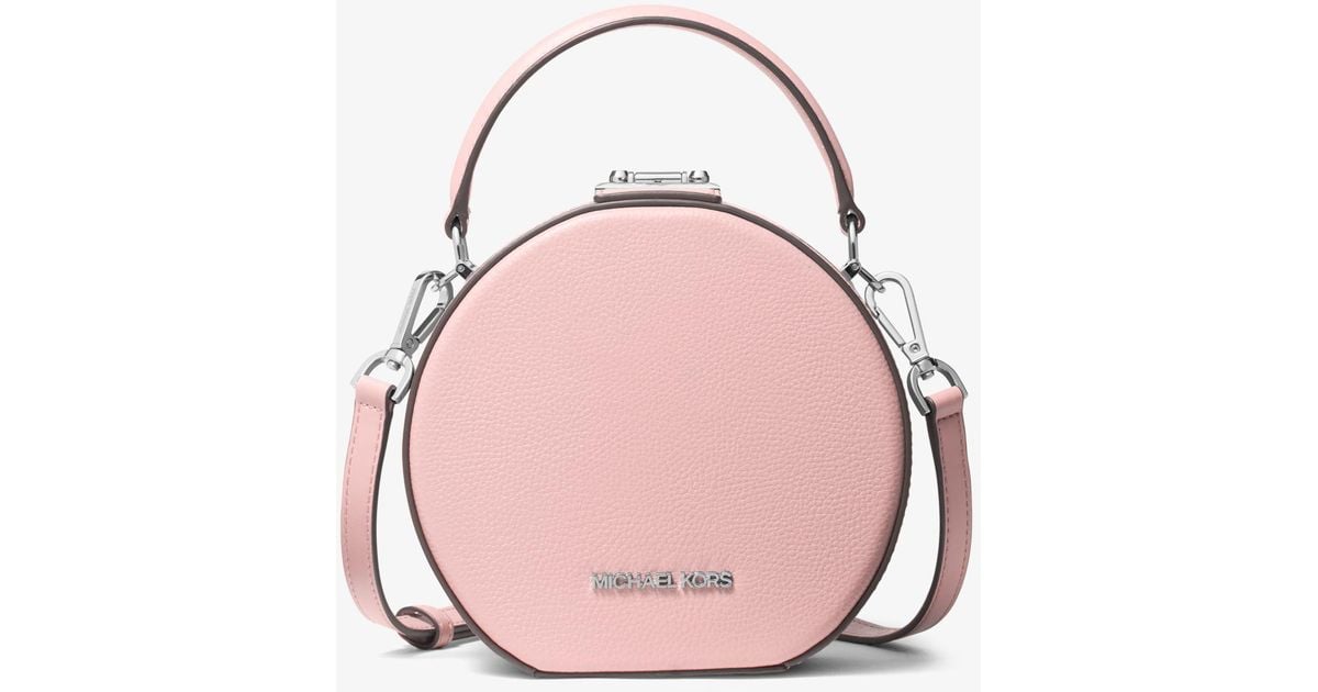 Michael Kors Serena Small Pebbled Leather Crossbody Bag in Pink | Lyst