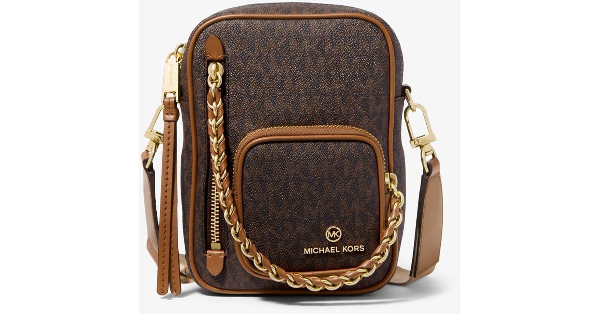 Michael Kors Denim Elliot Small Logo Crossbody Bag Lyst Canada