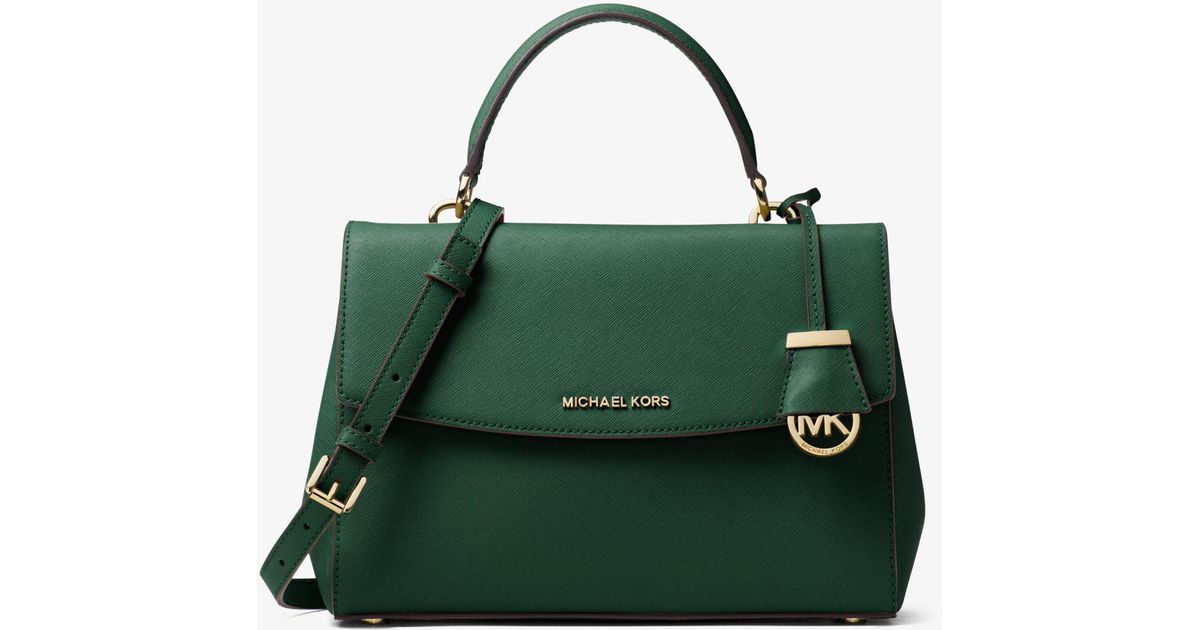 green michael kors handbag