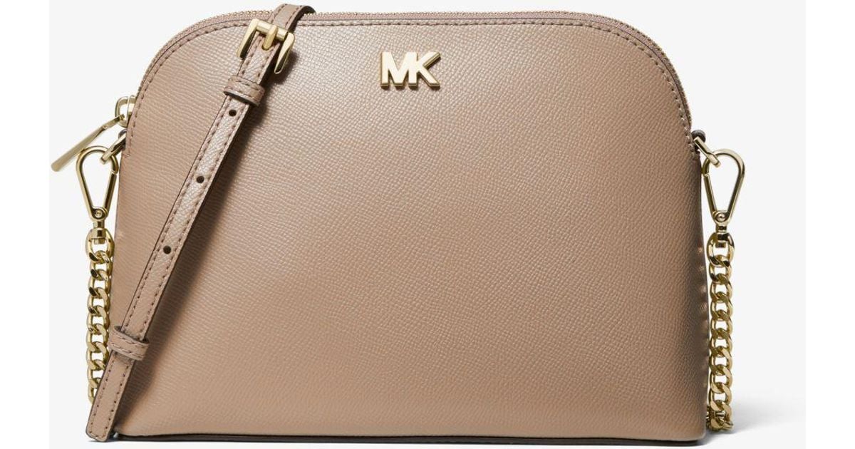 michael michael kors crossgrain leather dome crossbody