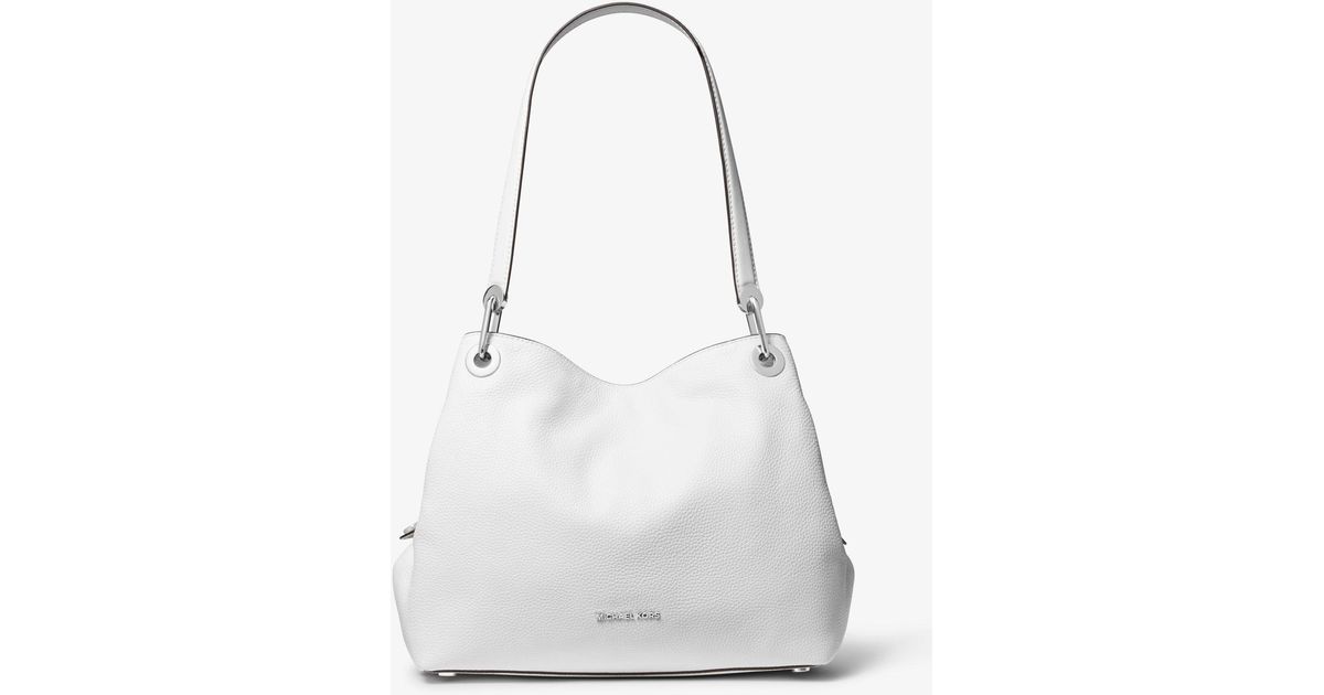 Michael kors raven large pebbled leather shoulder bag discount