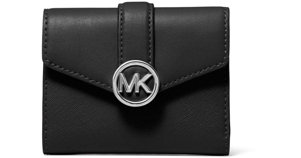 Michael Kors Carmen Medium Faux Leather Wallet in Black Lyst