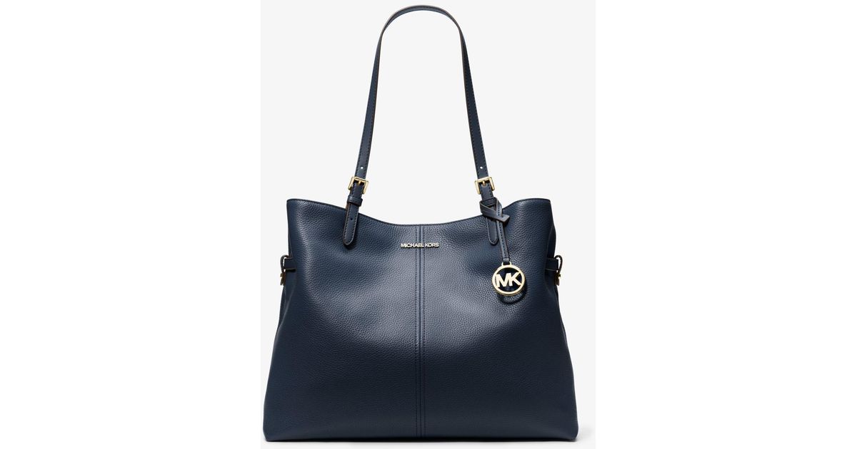 MICHAEL Michael Kors Lenox Large Leather Tote Bag in Blue Lyst UK