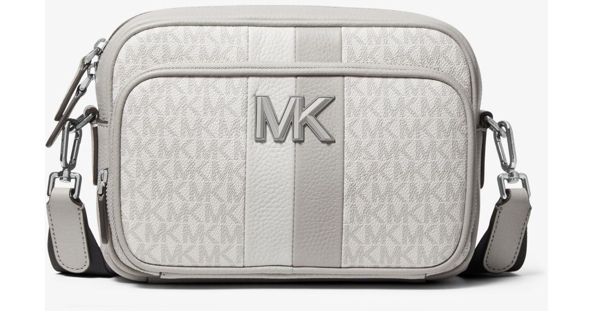 Michael Kors Hudson Logo Stripe And Leather Crossbody Bag for Men