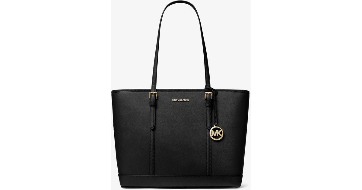 Michael kors black jet set travel tote deals