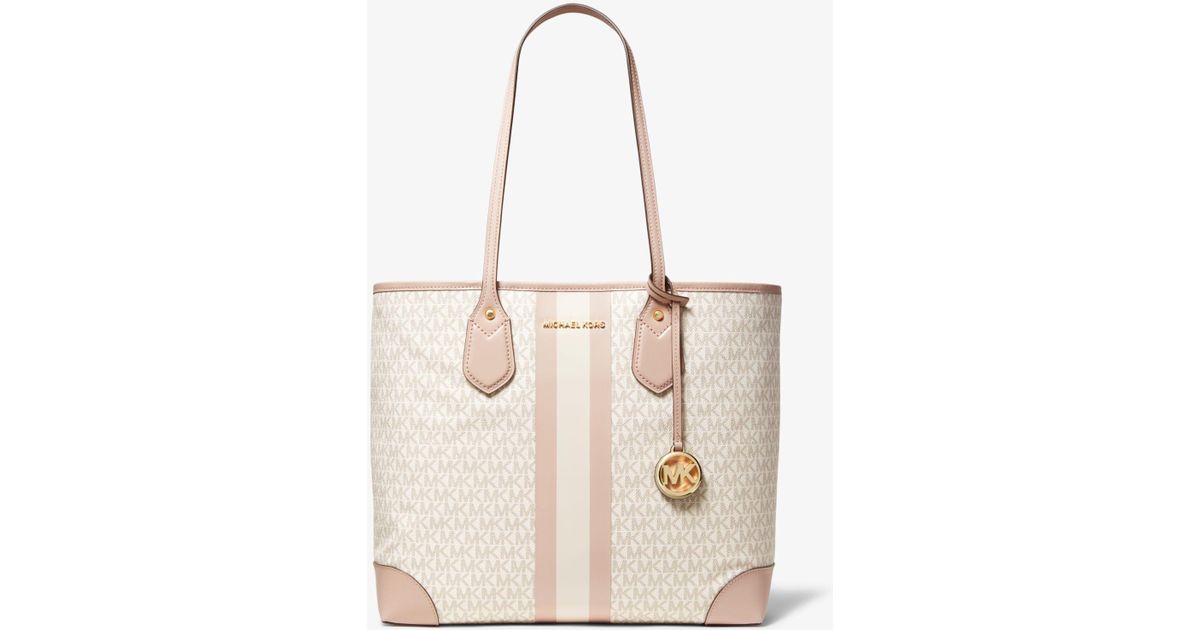 michael kors eva stripe tote