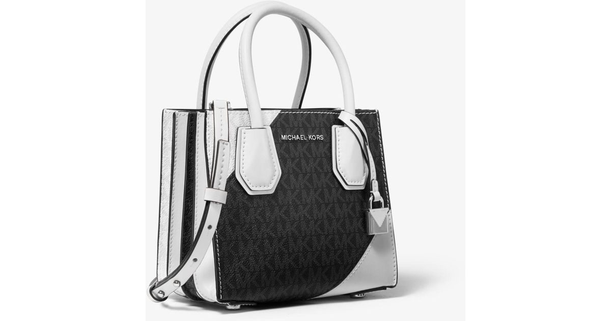 Michael kors borsa satchel selma bicolore saffiano grigio - Stileo.it