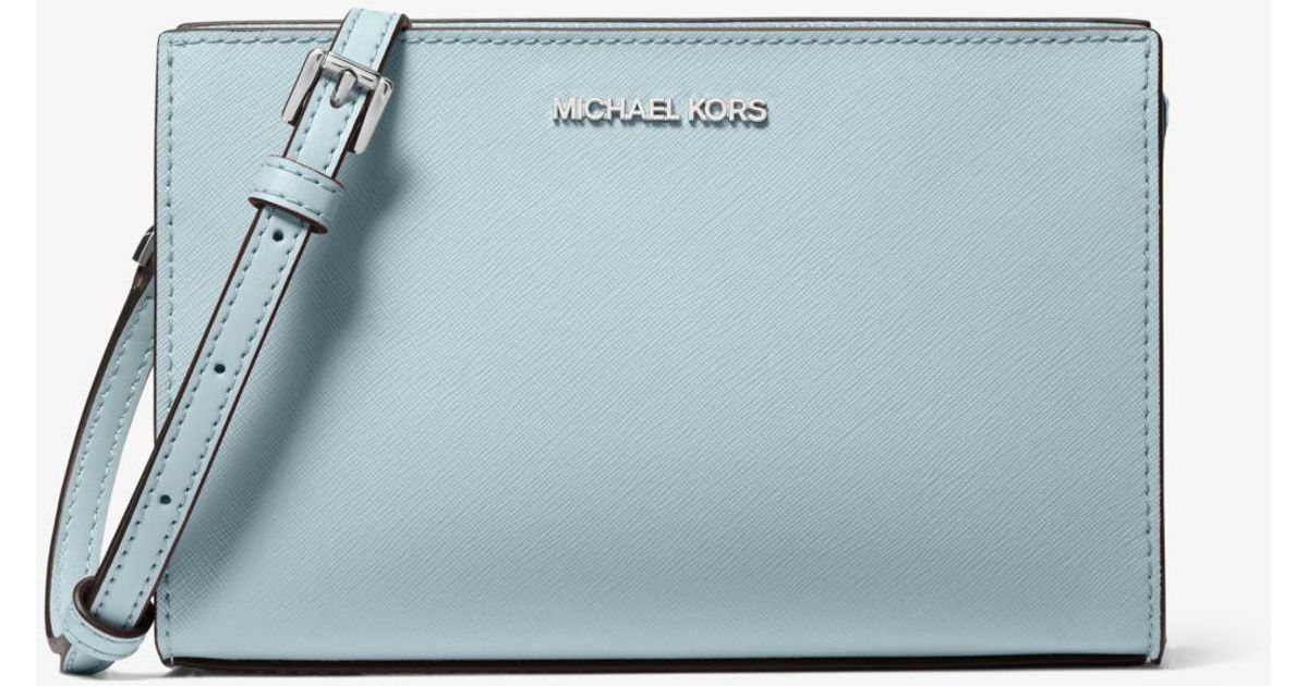 Michael Kors Bags | Michael Kors Sheila Small Faux Leather Crossbody Bag Vista Blue Nwt | Color: Blue/Silver | Size: Os | Coachkors5's Closet