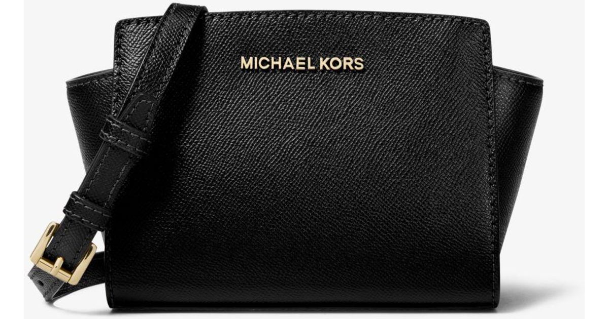 Tracolla Selma Mini In Pelle Saffiano di Michael Kors in Nero | Lyst