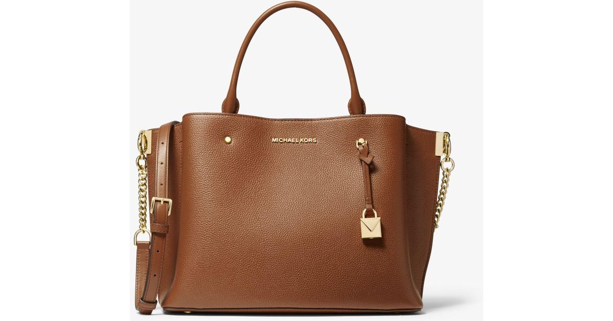 Borsa A Mano Arielle Grande In Pelle MartellataMichael Kors in Materiale  sintetico di colore Marrone | Lyst