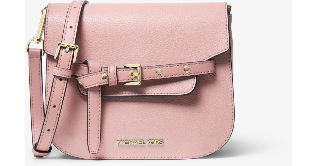 Michael Kors Emilia Small Leather Crossbody Bag in Pink Lyst