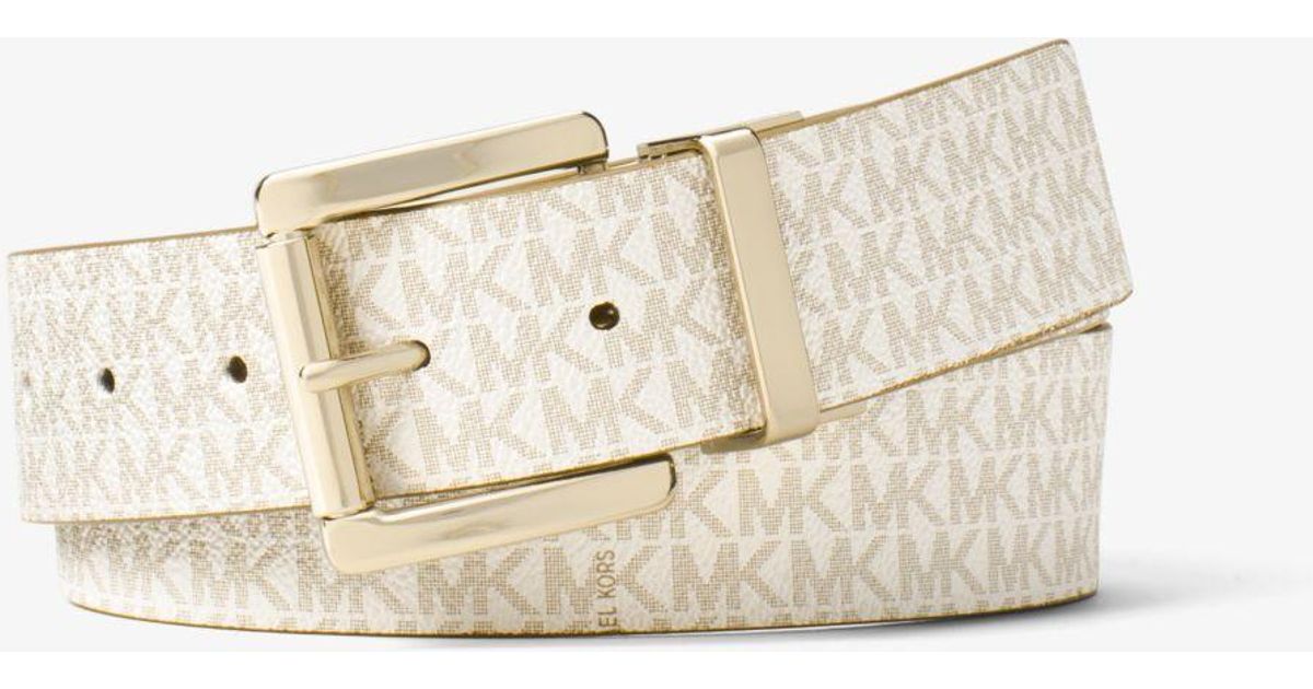 michael kors leather belt