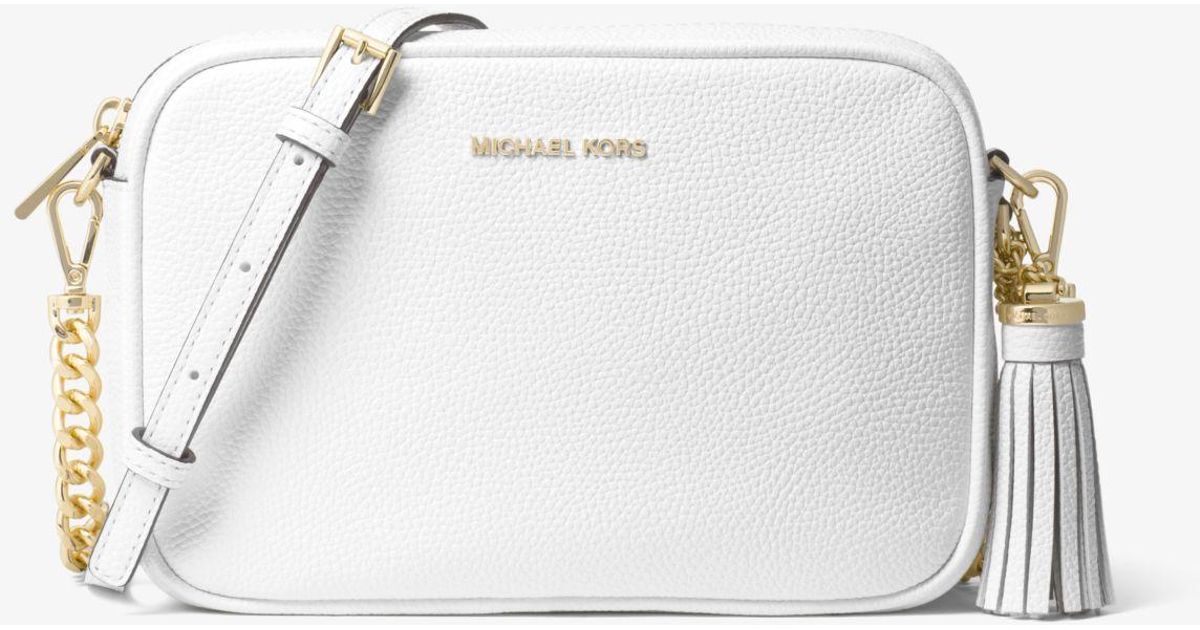 Michael Kors Ginny Leather Crossbody Bag in White Lyst