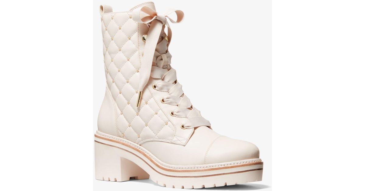 michael kors tilda quilted combat boots