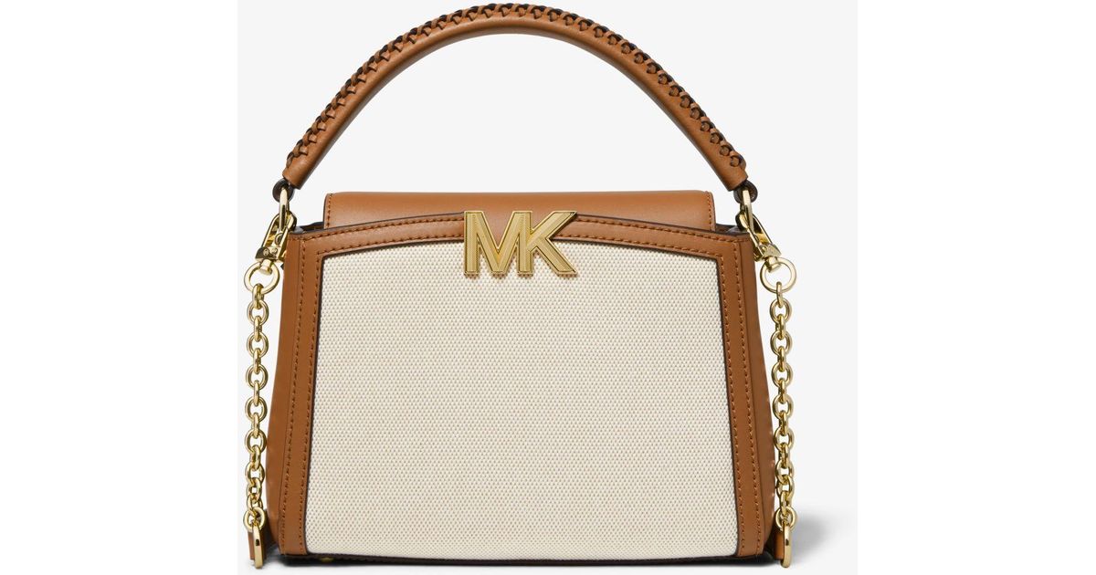 Michael Kors Karlie Small Canvas And Leather Crossbody Bag Lyst