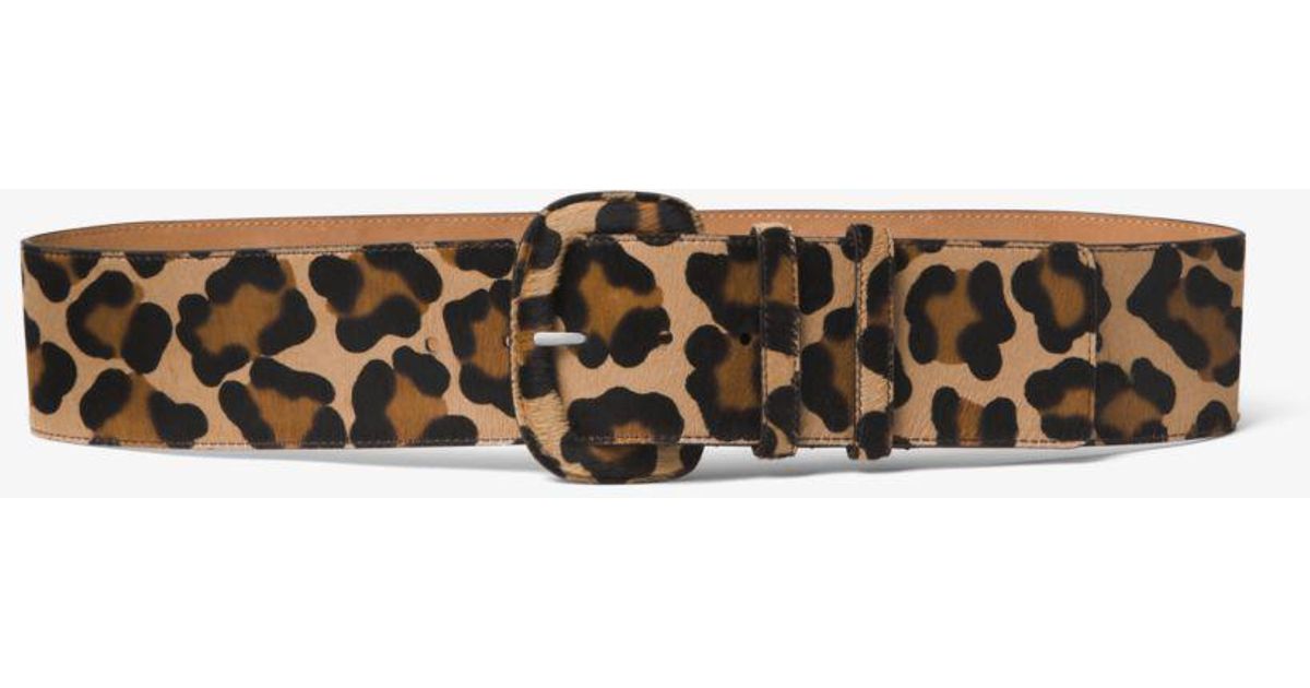 michael kors leopard belt