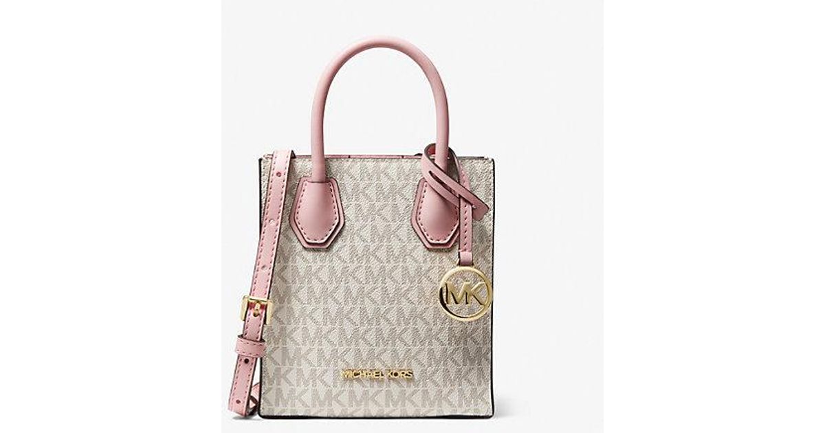 Michael Kors Mercer Extra-Small Logo And Leather Crossbody Bag in 