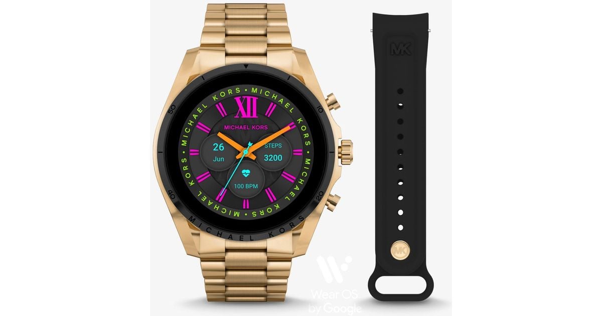 mk bradshaw smartwatch gold