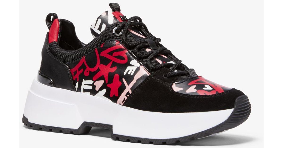 michael kors graffiti sneakers
