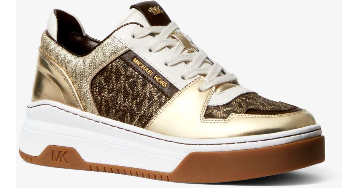 Michael Kors Lexi Color-blocked Leather And Logo Sneaker | Lyst Canada