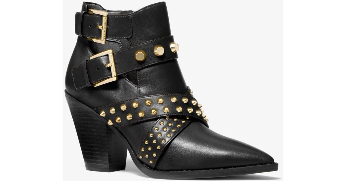 michael kors denver leather ankle boot