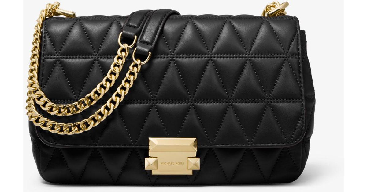 sloan large quilted leather shoulder bag