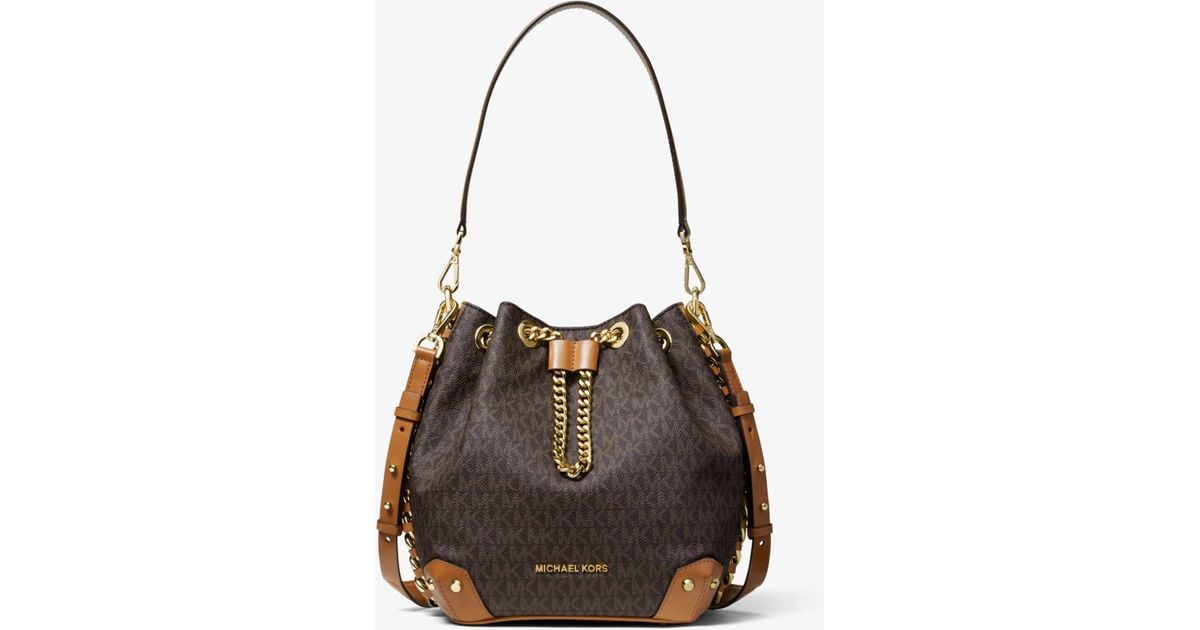 Sac seau Alanis de taille moyenne avec logo Michael Kors en