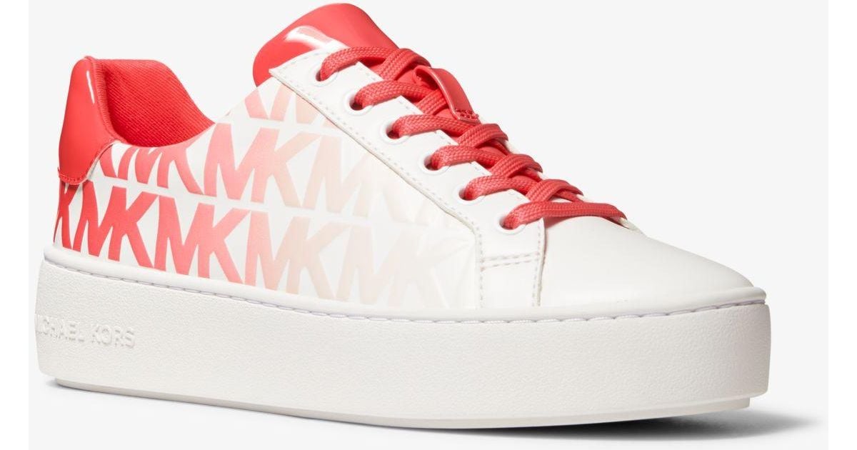 Guess Mujer Michael Kors Poppy Logo Stripe Tenis Con Cordones