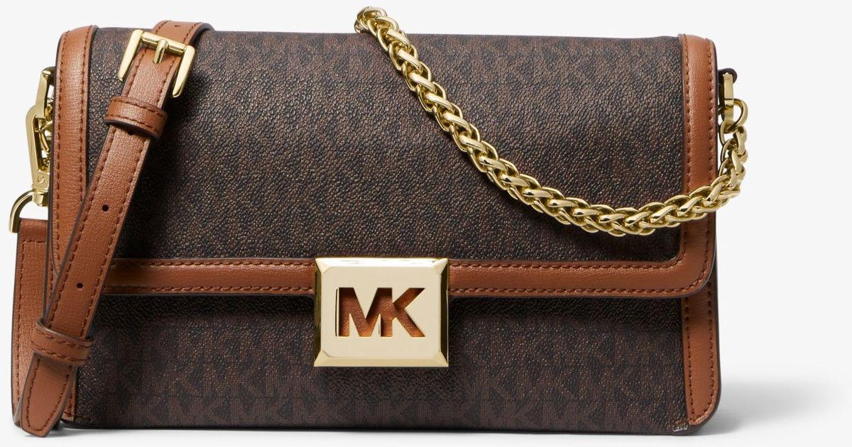 Michael Kors Sonia Medium Logo And Faux Leather Convertible Shoulder