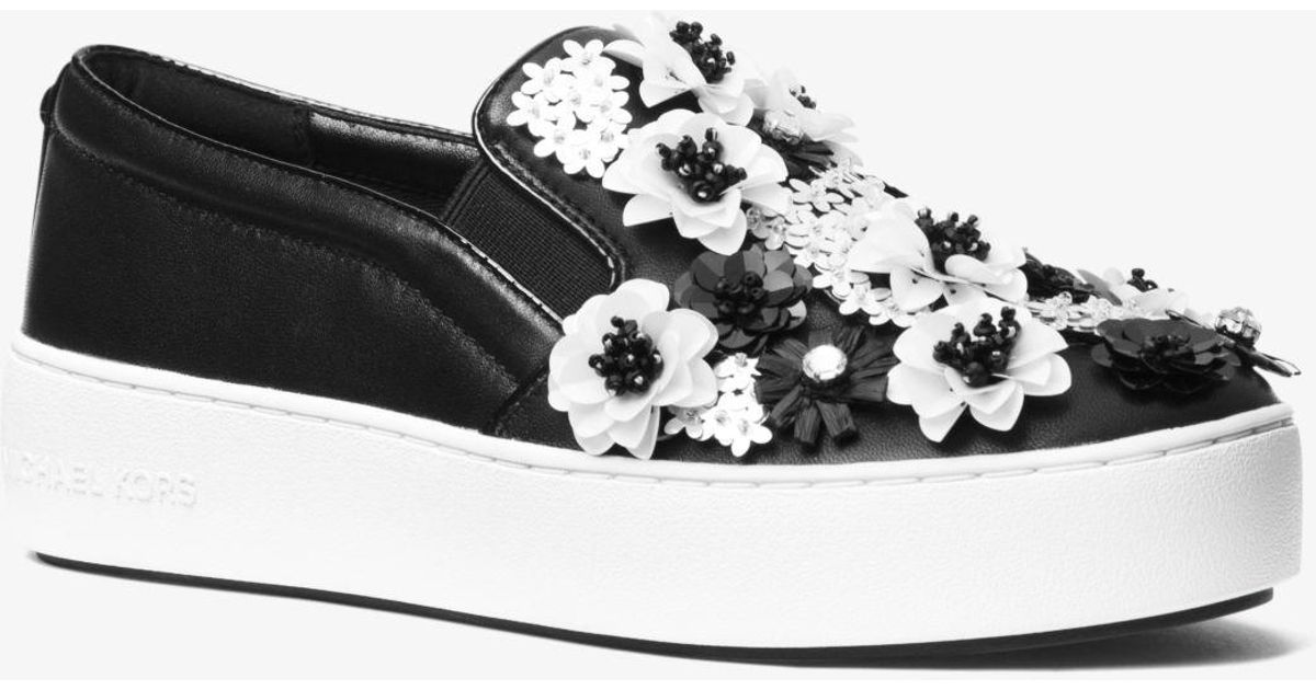 michael kors sneakers with flowers