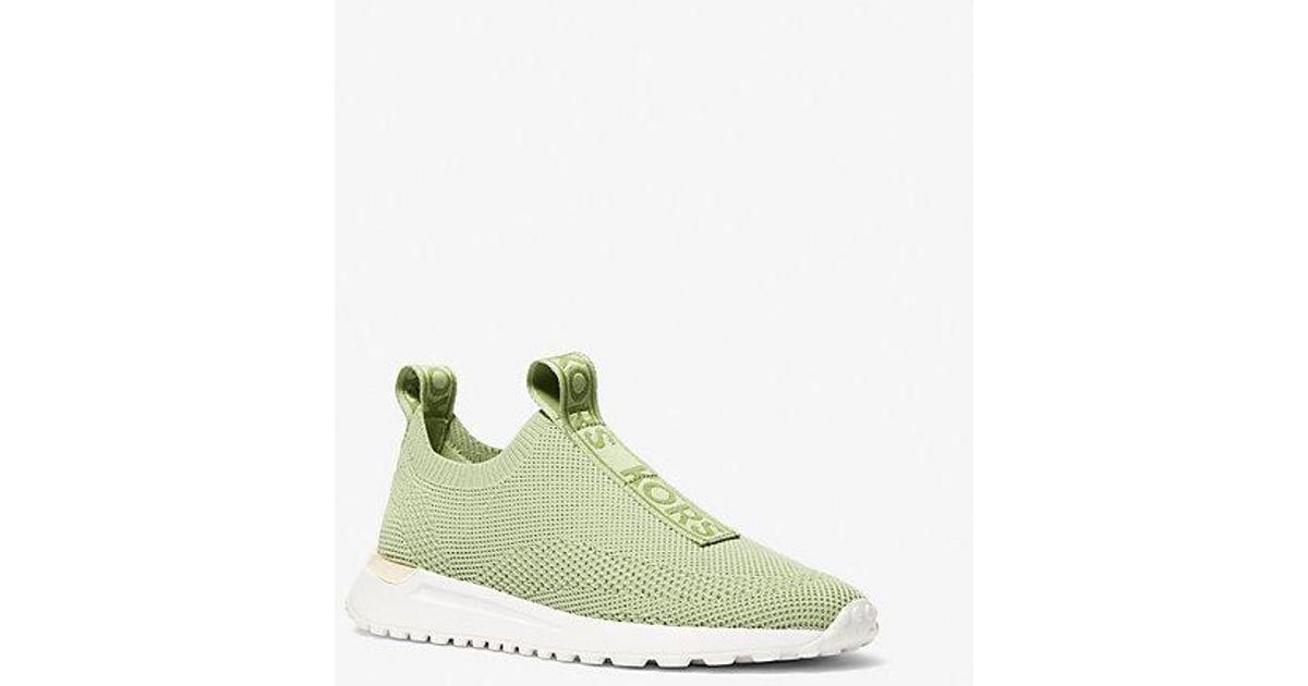 MICHAEL Michael Kors Mk Bodie Knit Slip-On Trainers in Green Lyst