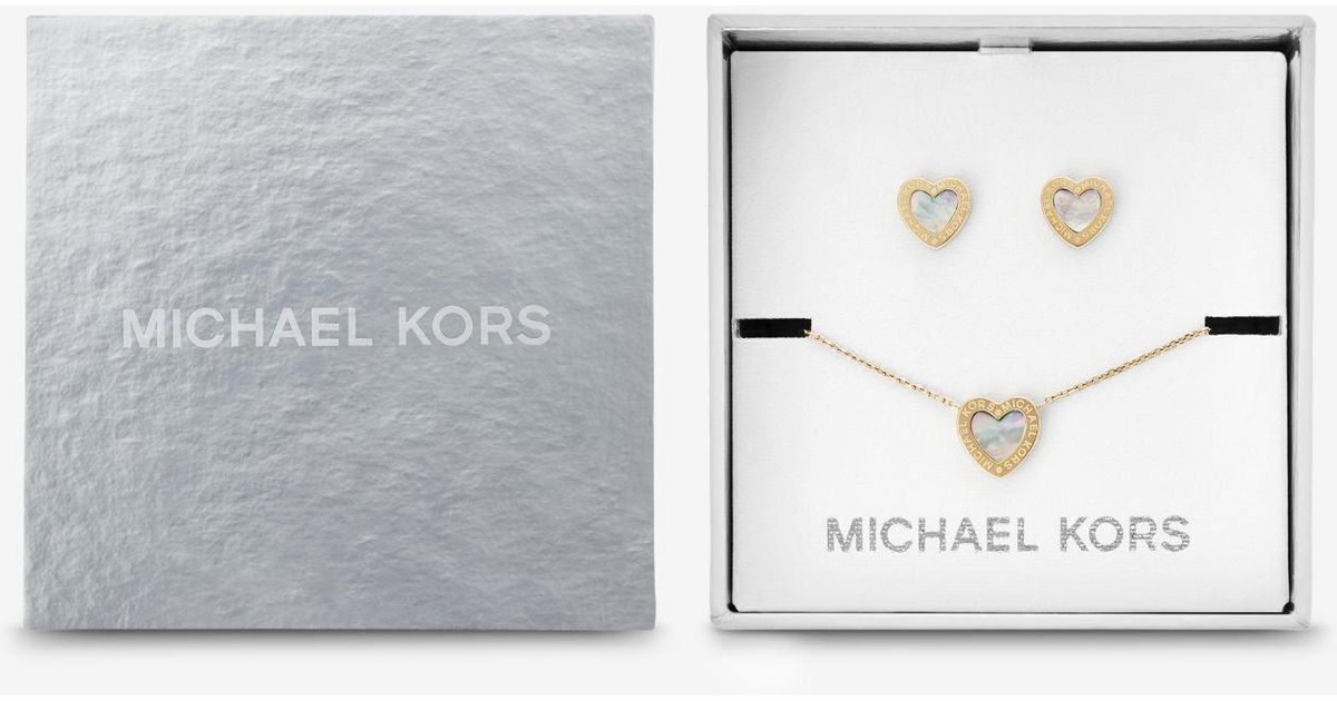 michael kors necklace and earring set