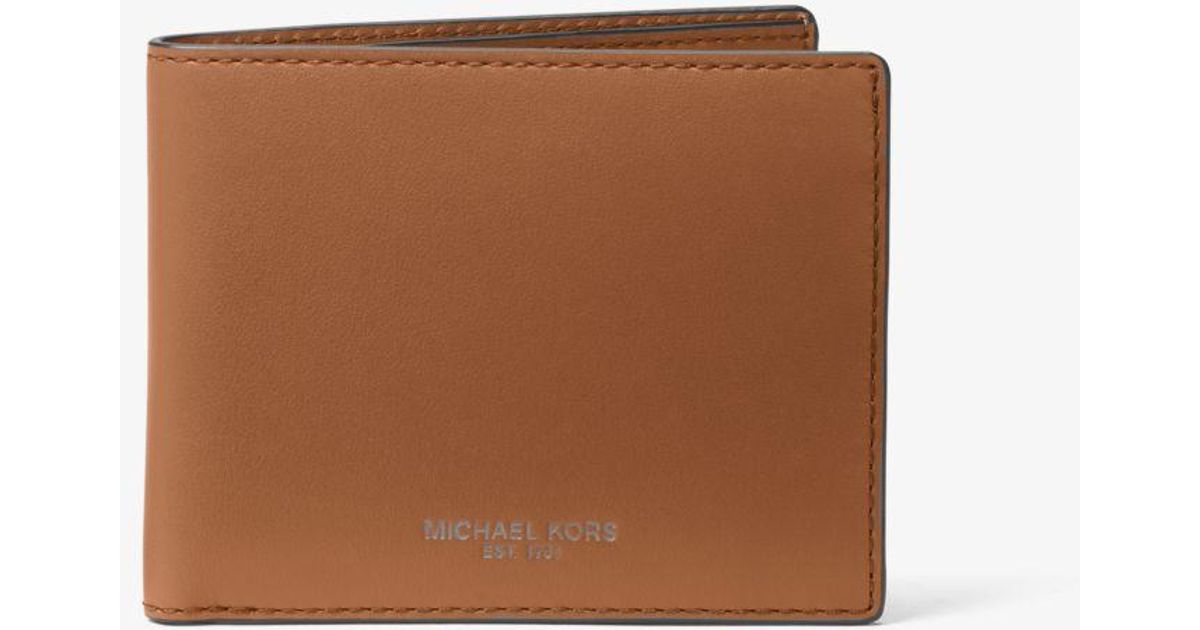 michael kors men's leather slim rfid billfold