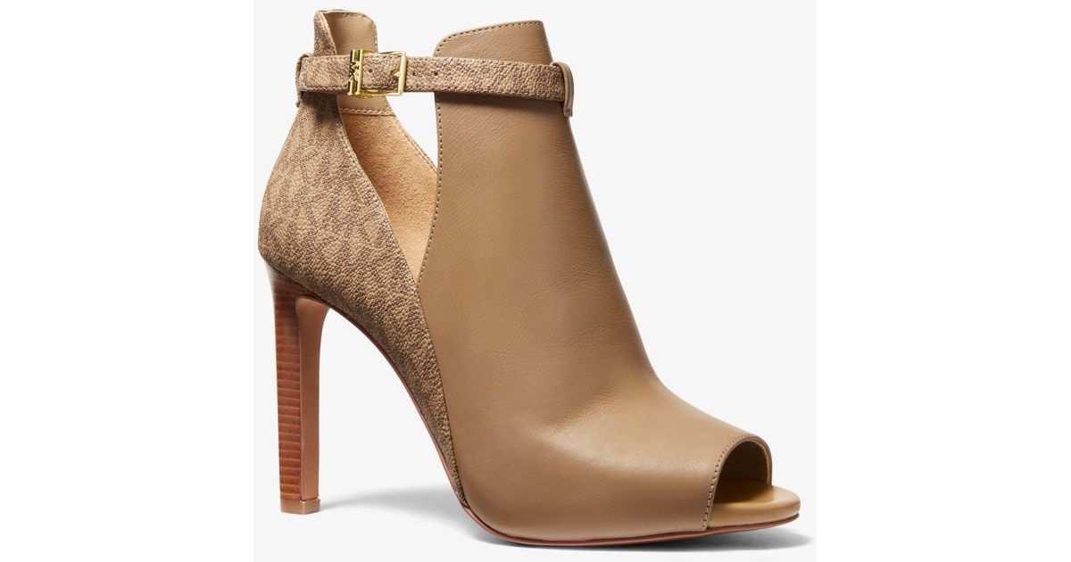 Bottines Sam Edelman En Cuir Couleur Crème - Bout Ouvert - Taille US 9.5 Femme - Occasion Très Bon état