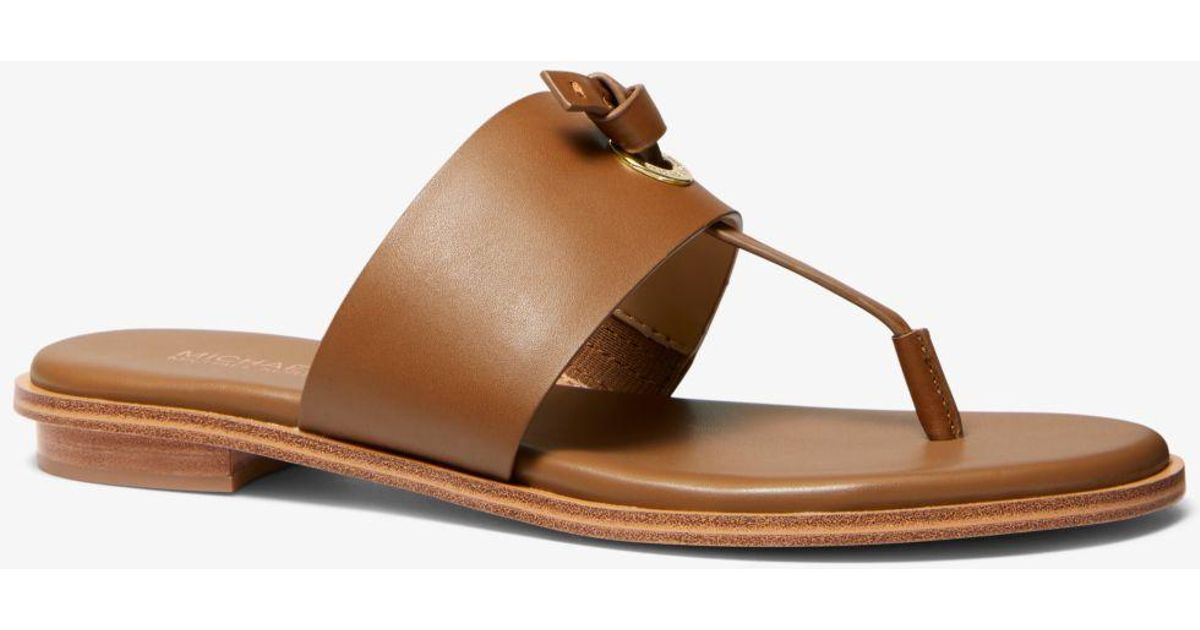 michael kors cindy leather sandal