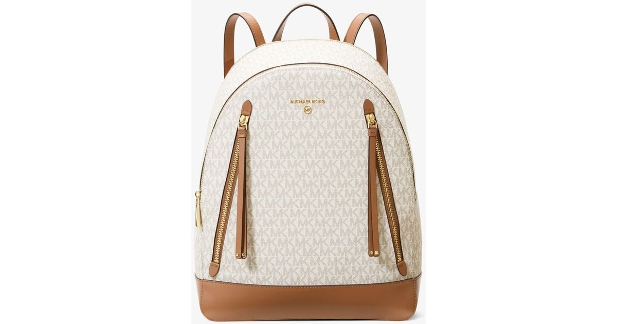 Michael Kors Canvas Brooklyn Large Logo Backpack Lyst Canada