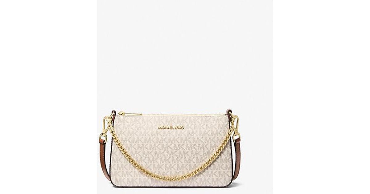 Michael Kors Medium Logo Pouch And Card Case Gift Set in Natural